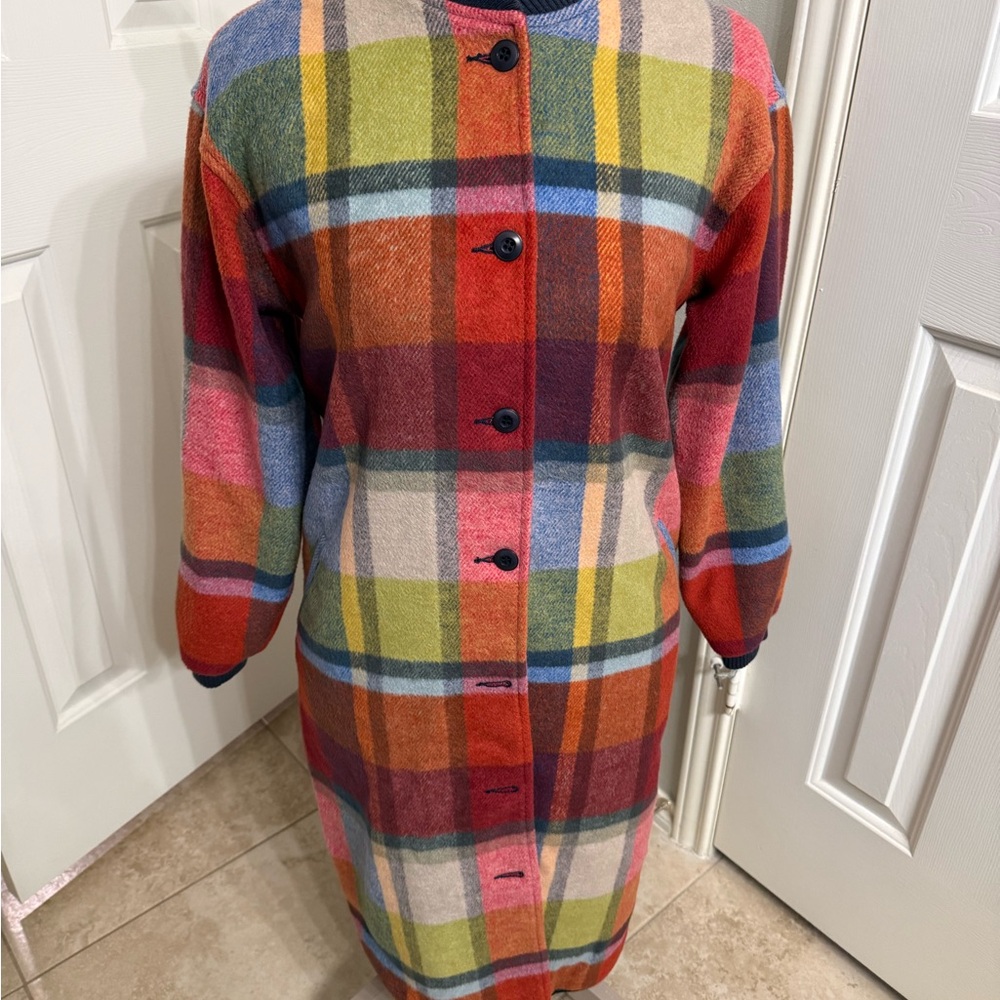 THE GREAT. Colorful Plaid Women's Coat